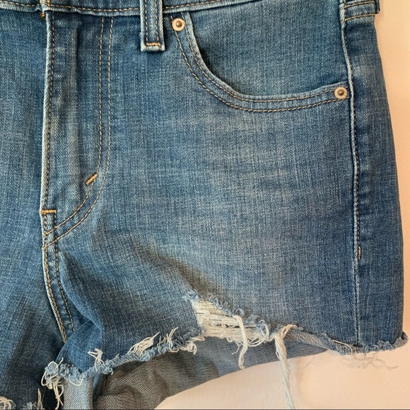 Levi’s Denim Jean Distressed shorts size 25 women’s Blue Summer - Picture 6 of 12